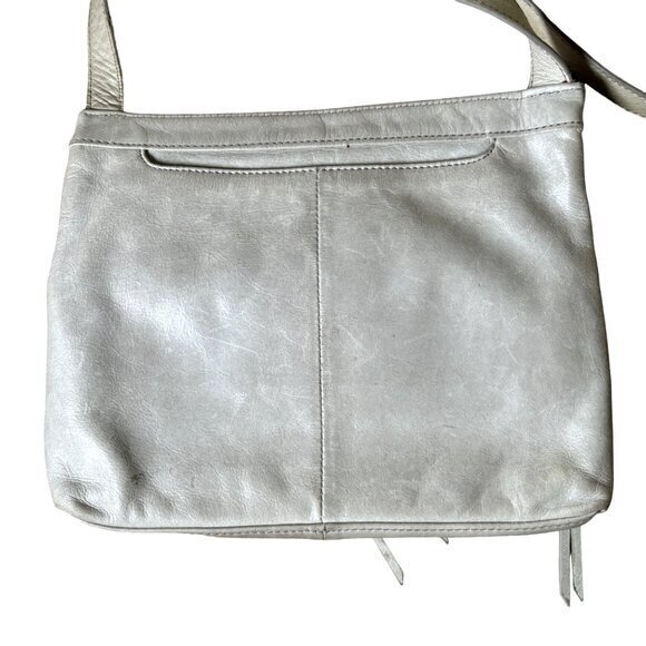 HOBO International‎ Leather Crossbody Bag Handbag Purse Tassel Silvertone EUC - Picture 6 of 15